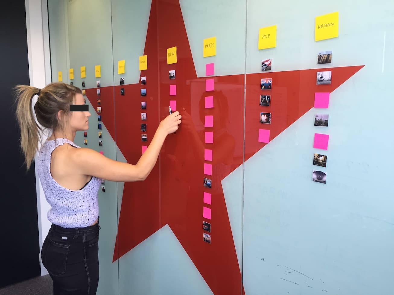 Card sort session in progress