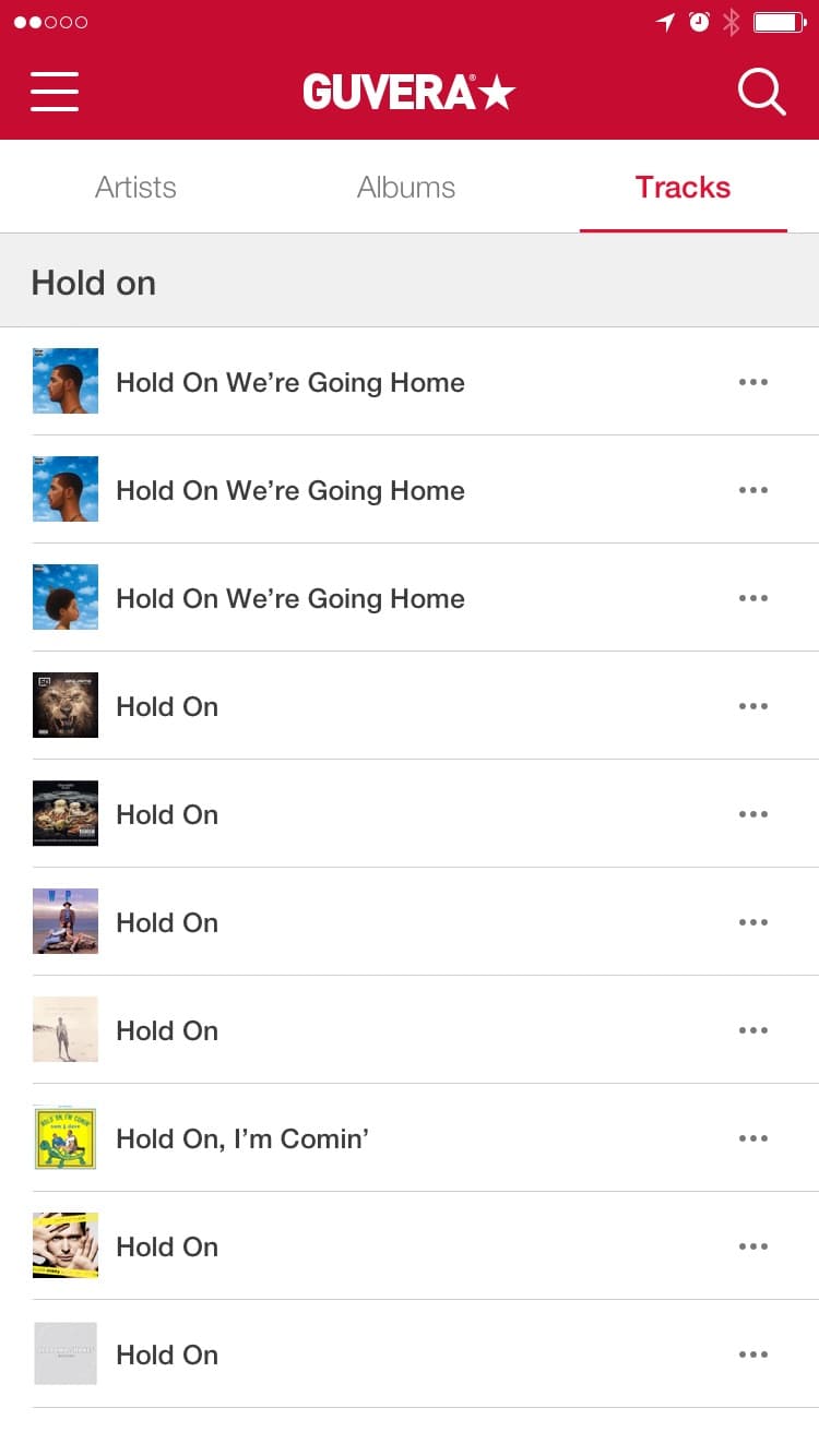 Track search results showing missing metadata and duplicate issues