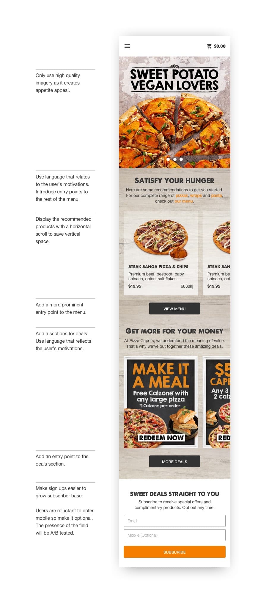 Homepage redesign — before and after