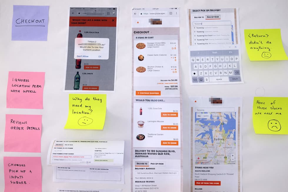User journey map — close up