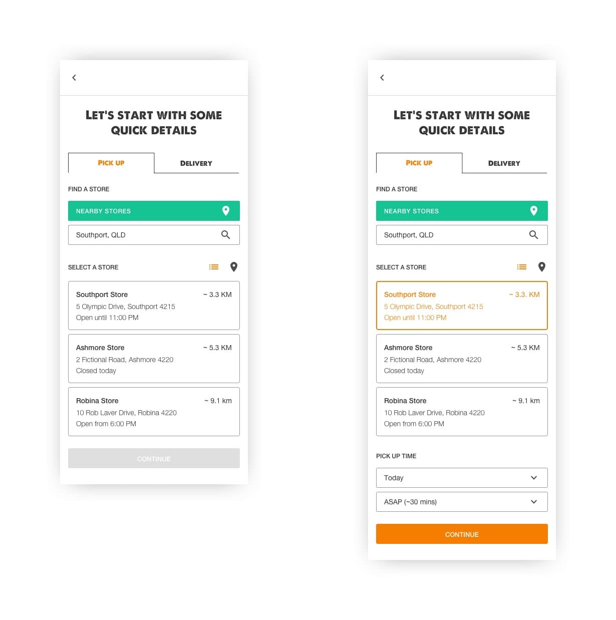 Order flow redesign — step 2